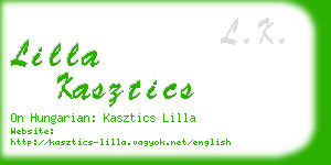 lilla kasztics business card